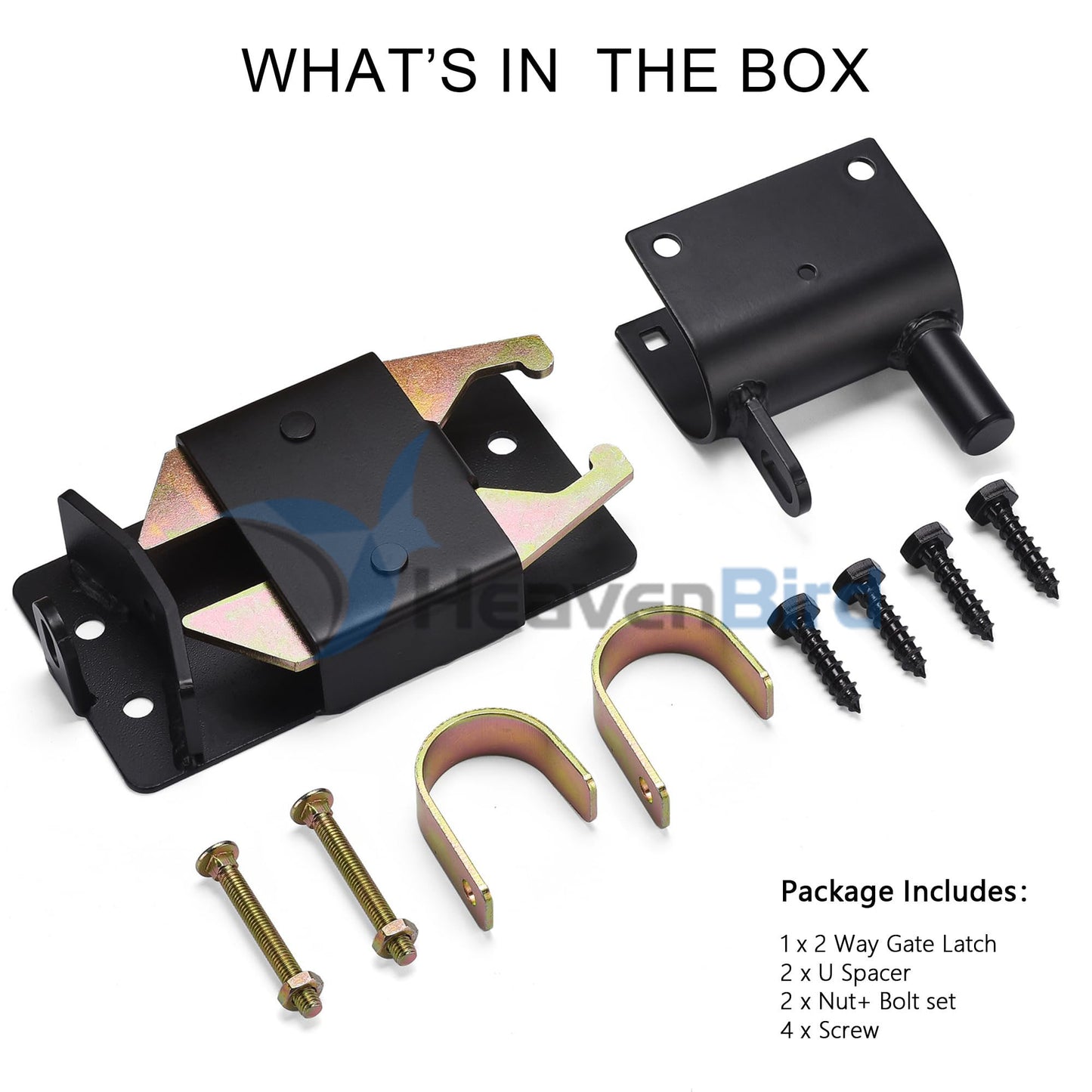 Heavy Duty Farm Gate Latch, Two-Way Gate Latch Perfect for Farms, Pastures, and Ranches