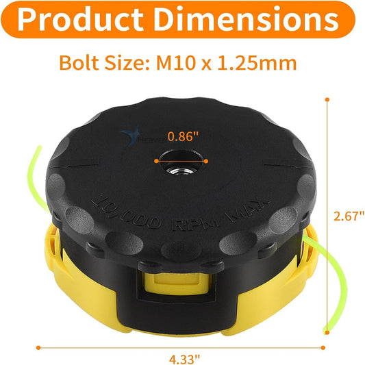 Weed Eater Head Replacement, String Trimmer Head for Echo Eater Speed-Feed 400 SRM-230 SRM-210 Trimmer