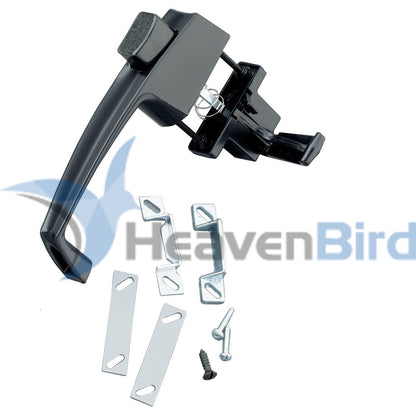 Screen and Storm Door Push Button Latch Set with Night Lock