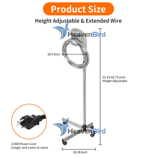 Stand Hair Dryer, Orbiting Rotating Hair Processor, Hair Dryer Accelerator, Perm Styling ,Grey