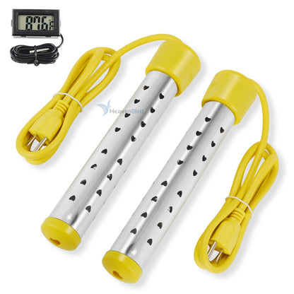 Portable Immersion Water Heater with Stainless Steel Cover Anti-scalding Bucket Heater Quick Heating Immersion Heater for Indoor & Outdoor