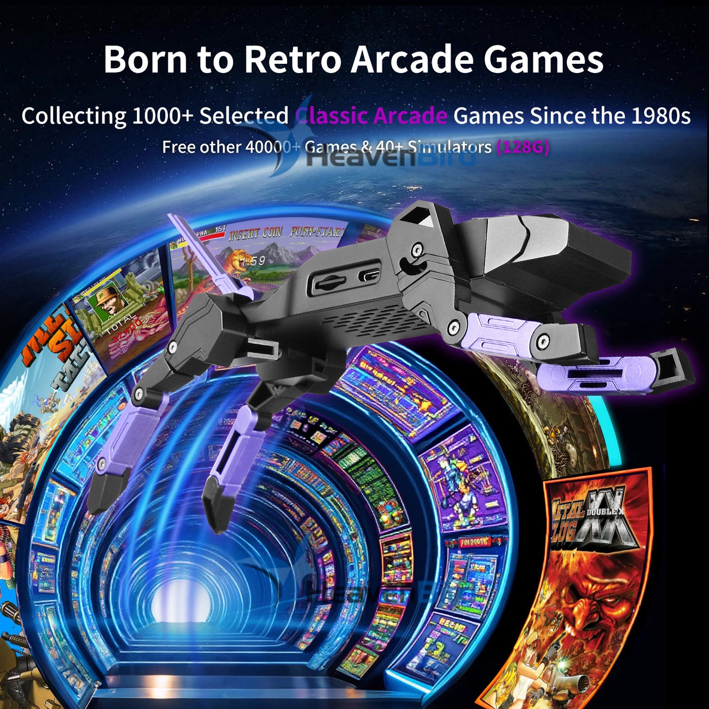 Retro Gaming Console, Plug & Play, 128G, Video Game Stick, TV HDMI Connect, Stress Anxiety Relief, Gift for Friends