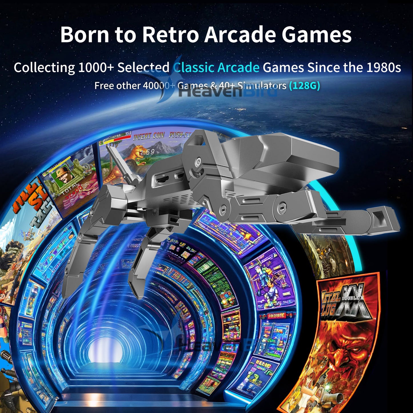 Retro Gaming Console, Plug & Play, 128G, Video Game Stick, TV HDMI Connect, Stress Anxiety Relief, Gift for Friends