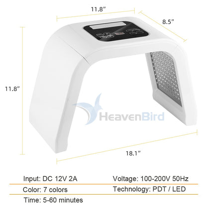 7 Color LED Facial Skin Therapy Mask LED Face Skin Light Treatment Anti-wrinkle Anti-aging Whitening