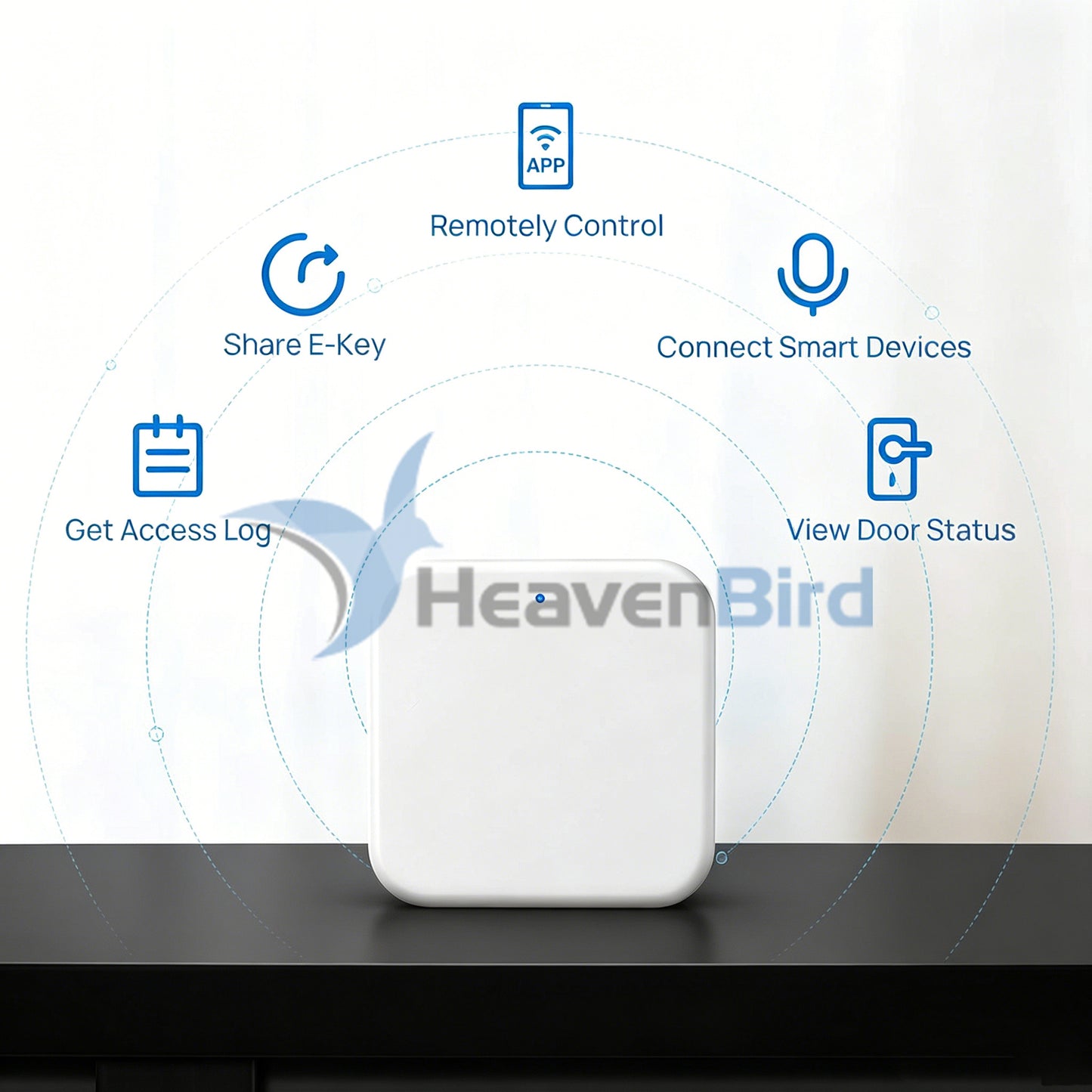 G2 Gateway for TT/DD Lock App, Gateway for Smart Door Lock with Remote Control, Only Work 2.4G Wi-Fi, Compatible with Alexa Voice Control