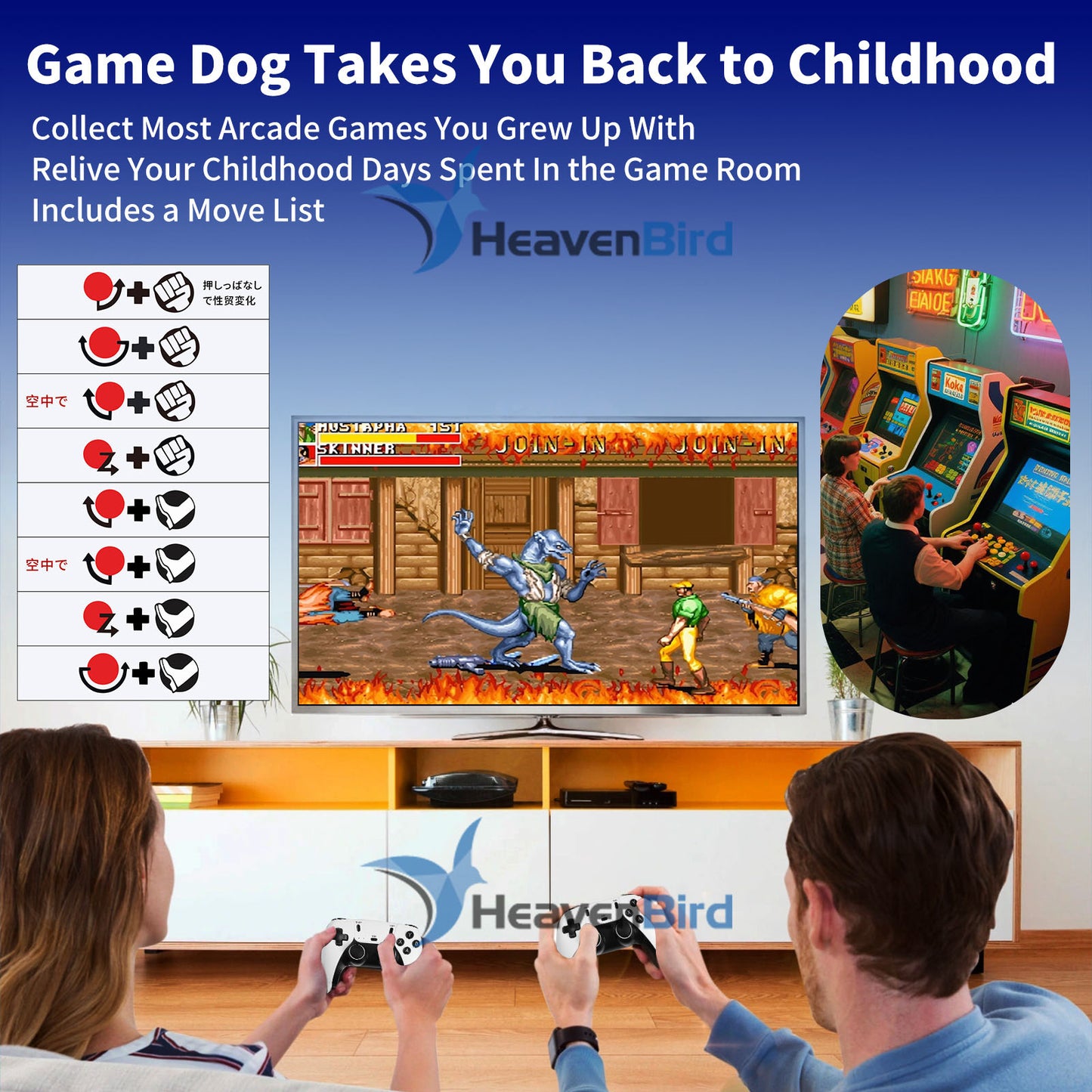 Retro Gaming Console, Plug & Play, 128G, Video Game Stick, TV HDMI Connect, Stress Anxiety Relief, Gift for Friends