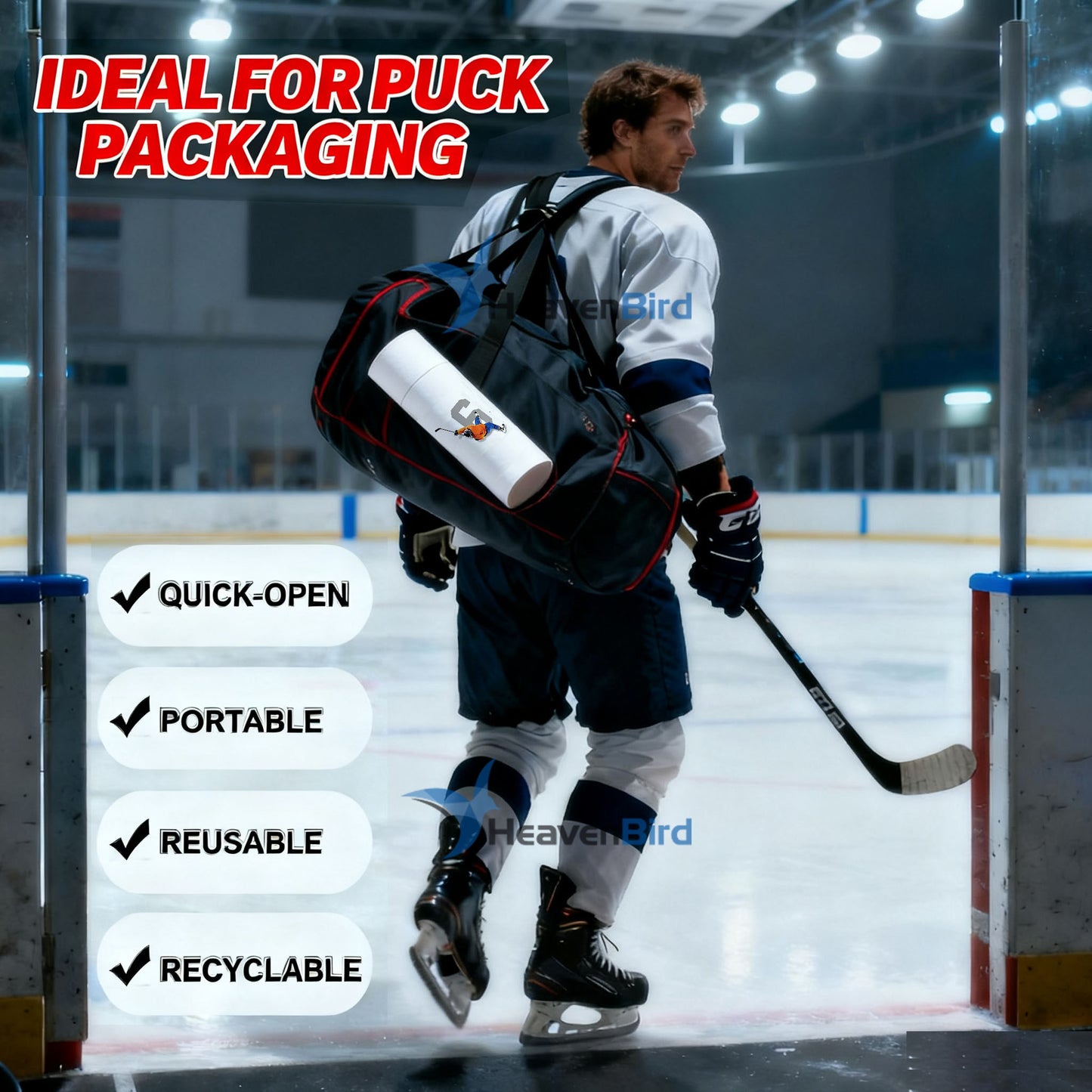 NHL-Regulation Ice Hockey Pucks - 6oz, 3" Diameter x 1" Thick - 6-Pack Practice Pucks for Training & Games
