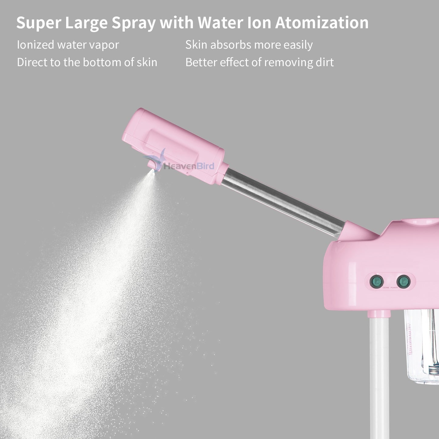Professional Facial Steamer Vaporizador Facial Steamer for Esthetician Vapor Face Steamer Pink