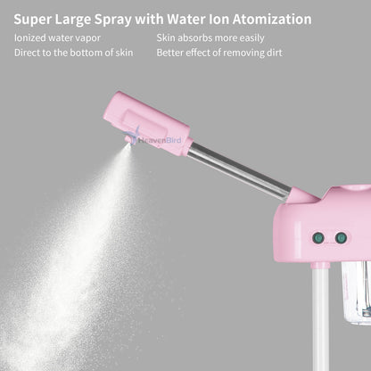 Professional Facial Steamer Vaporizador Facial Steamer for Esthetician Vapor Face Steamer Pink
