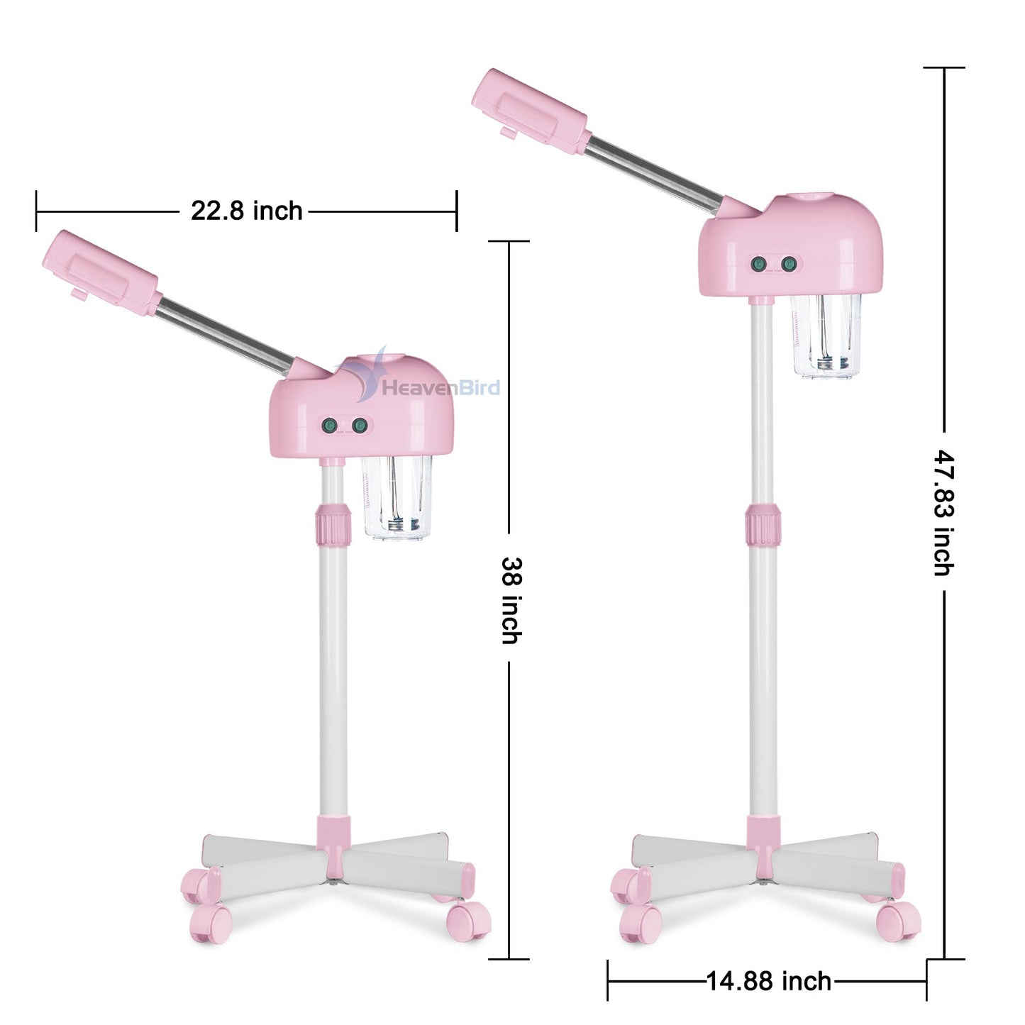 Professional Facial Steamer Vaporizador Facial Steamer for Esthetician Vapor Face Steamer Pink