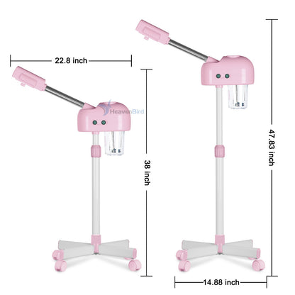 Professional Facial Steamer Vaporizador Facial Steamer for Esthetician Vapor Face Steamer Pink