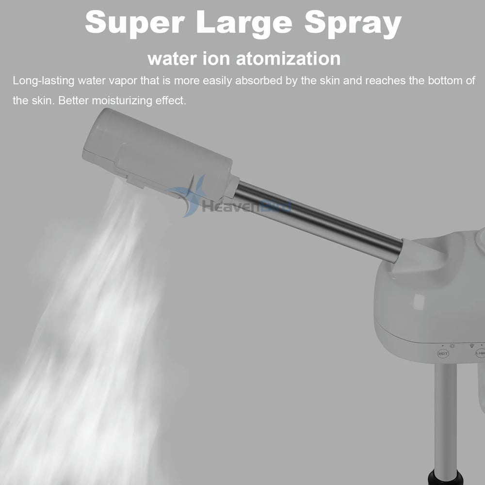 Stand Professional Ozone Facial Steamer with Touch Control Hot Mist Function, Adjustable Height & Rolling Base 360° Rotatable Nozzle Use for Home Salon SPA