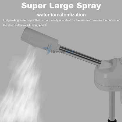 Stand Professional Ozone Facial Steamer with Touch Control Hot Mist Function, Adjustable Height & Rolling Base 360° Rotatable Nozzle Use for Home Salon SPA