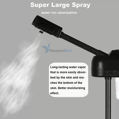 Stand Professional Ozone Facial Steamer with Touch Control Hot Mist Function, Adjustable Height & Rolling Base 360° Rotatable Nozzle Use for Home Salon SPA