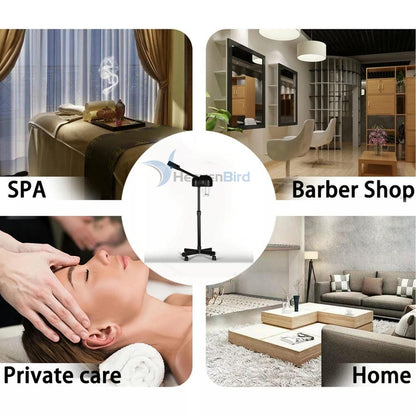 Stand Professional Ozone Facial Steamer with Touch Control Hot Mist Function, Adjustable Height & Rolling Base 360° Rotatable Nozzle Use for Home Salon SPA