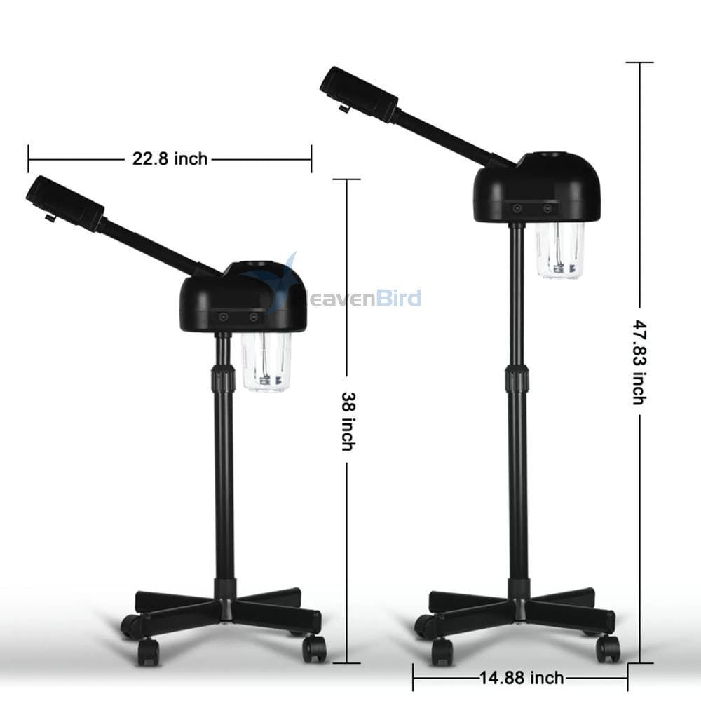 Stand Professional Ozone Facial Steamer with Touch Control Hot Mist Function, Adjustable Height & Rolling Base 360° Rotatable Nozzle Use for Home Salon SPA