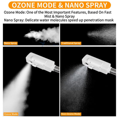 Stand Professional Ozone Facial Steamer with Touch Control Detachable Adjustable Height & Rolling Base 360° Rotatable Nozzle Hot Mist Function Use for Home Salon SPA