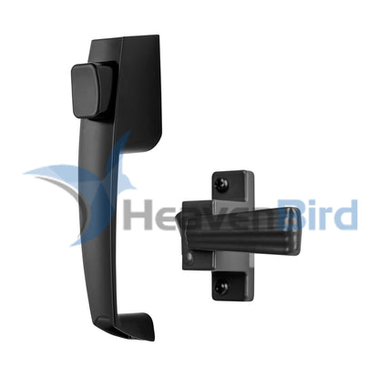Screen and Storm Door Push Button Latch Set with Night Lock