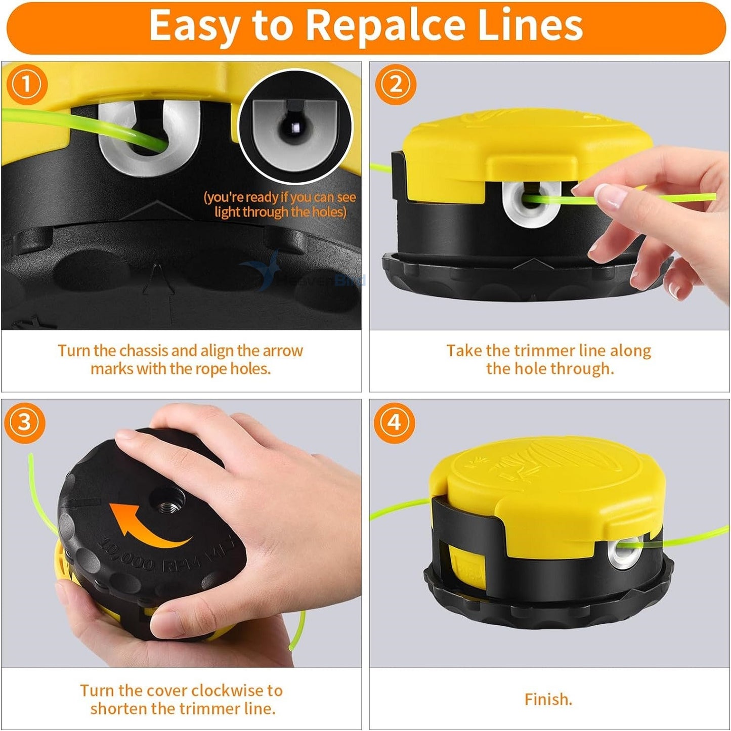 Weed Eater Head Replacement, String Trimmer Head for Echo Eater Speed-Feed 400 SRM-230 SRM-210 Trimmer