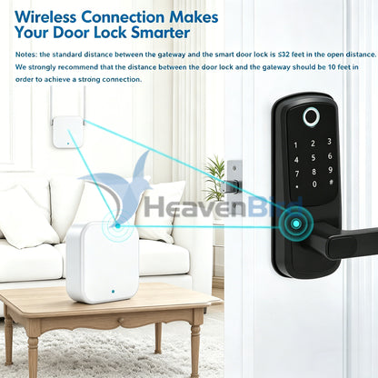 G2 Gateway for TT/DD Lock App, Gateway for Smart Door Lock with Remote Control, Only Work 2.4G Wi-Fi, Compatible with Alexa Voice Control