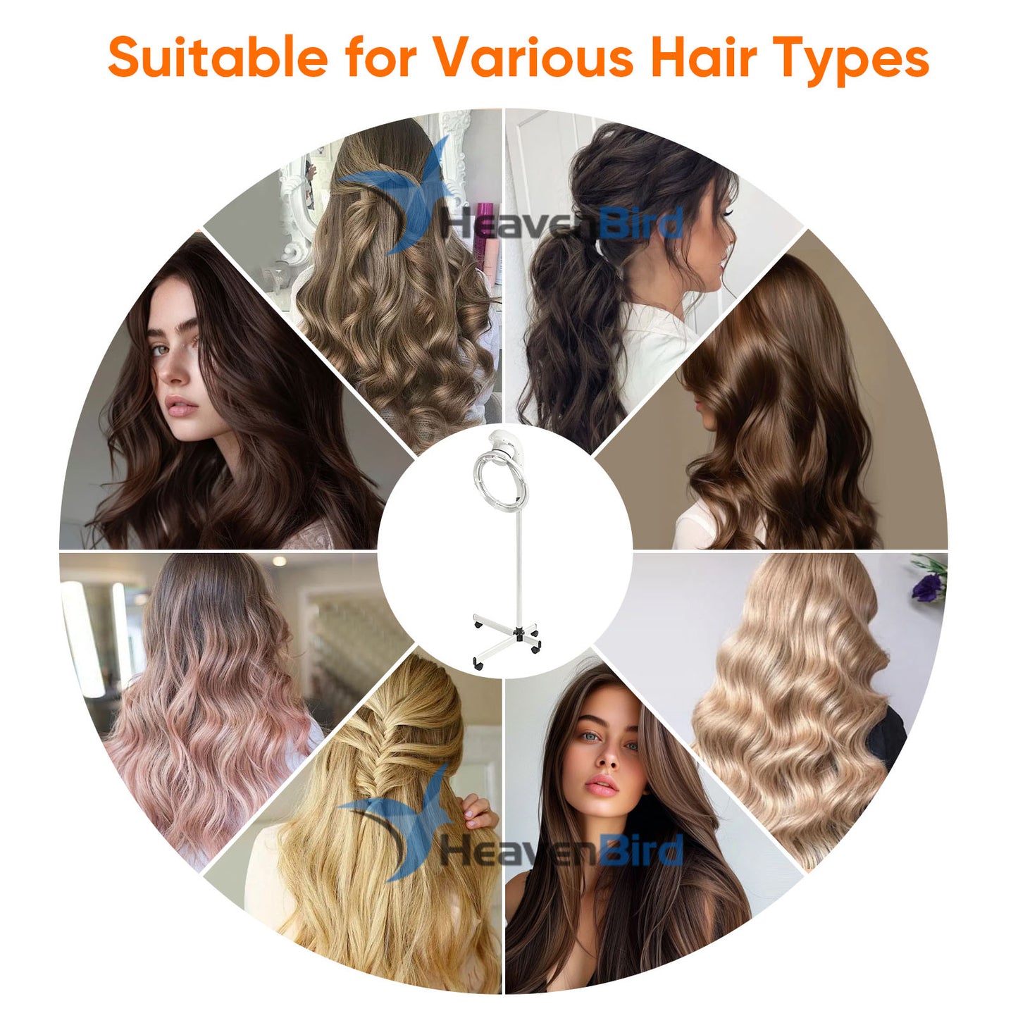 Stand Hair Dryer, Orbiting Rotating Hair Processor, Hair Dryer Accelerator, Perm Styling