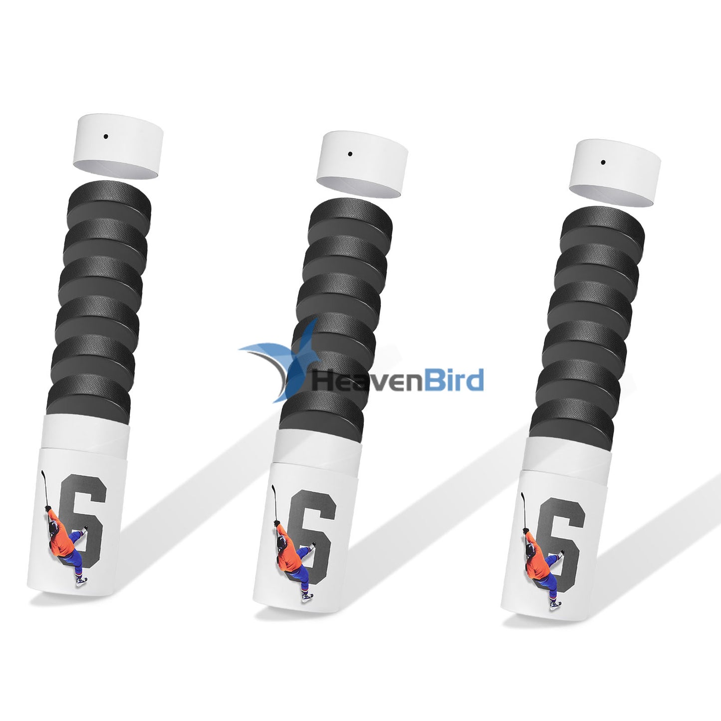 NHL-Regulation Ice Hockey Pucks - 6oz, 3" Diameter x 1" Thick - 6-Pack Practice Pucks for Training & Games