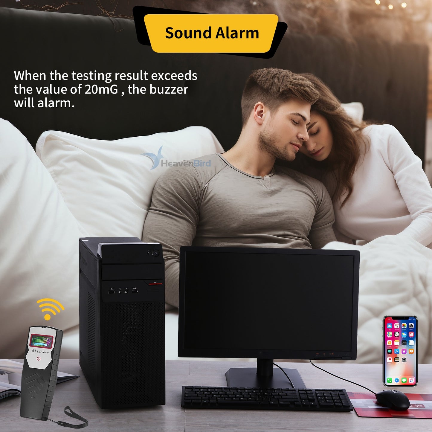 EMF Meter, Hand-held Digital LCD EMF Detector, Ghost Hunting Equipment Tester for Home, Office & Outdoor Inspections