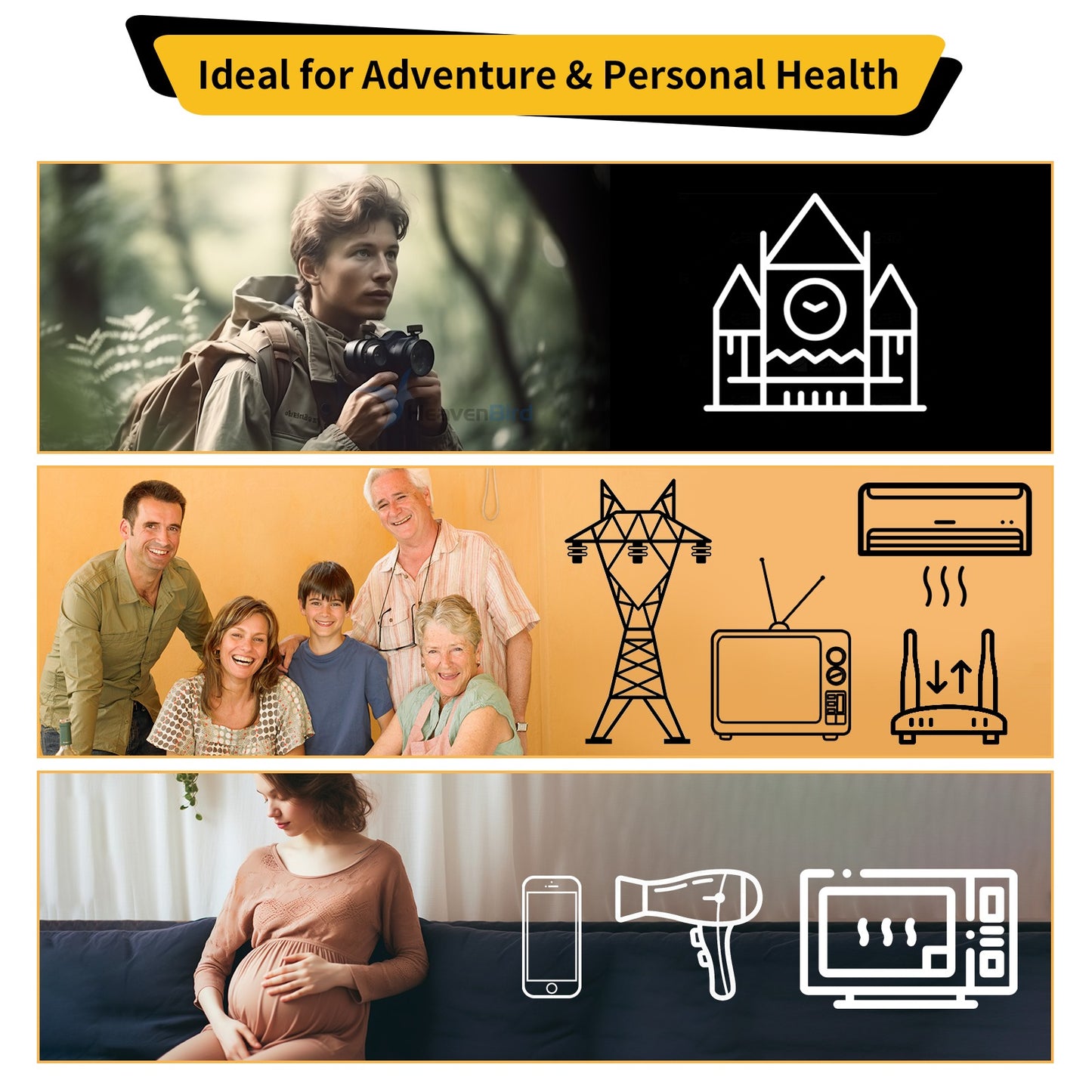 EMF Meter, Hand-held Digital LCD EMF Detector, Ghost Hunting Equipment Tester for Home, Office & Outdoor Inspections