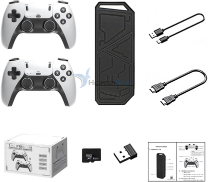 Wireless Retro Game Console Built-in 20,000 Games 10 Emulators Plug & Play Video Game Console 64G TV Game Stick Dual 2.4G Wireless Controllers