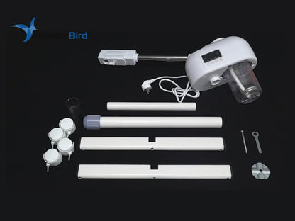 Professional Facial Steamer for Clean Skin LCD Display, Facial Steamer for Esthetician Use at Home & Salon Spa with Hot Mist Timer Function Adjustable Height & Rolling Wheels