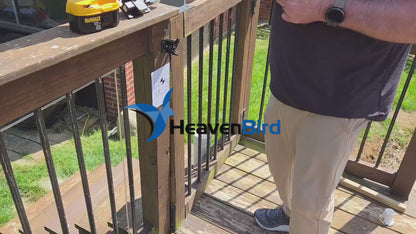 Long Throw Gate Lock, Fit for 40-80mm Wooden Door, Anti-Rust, Double Sides Locking, Right & Left Door, 5 Keys